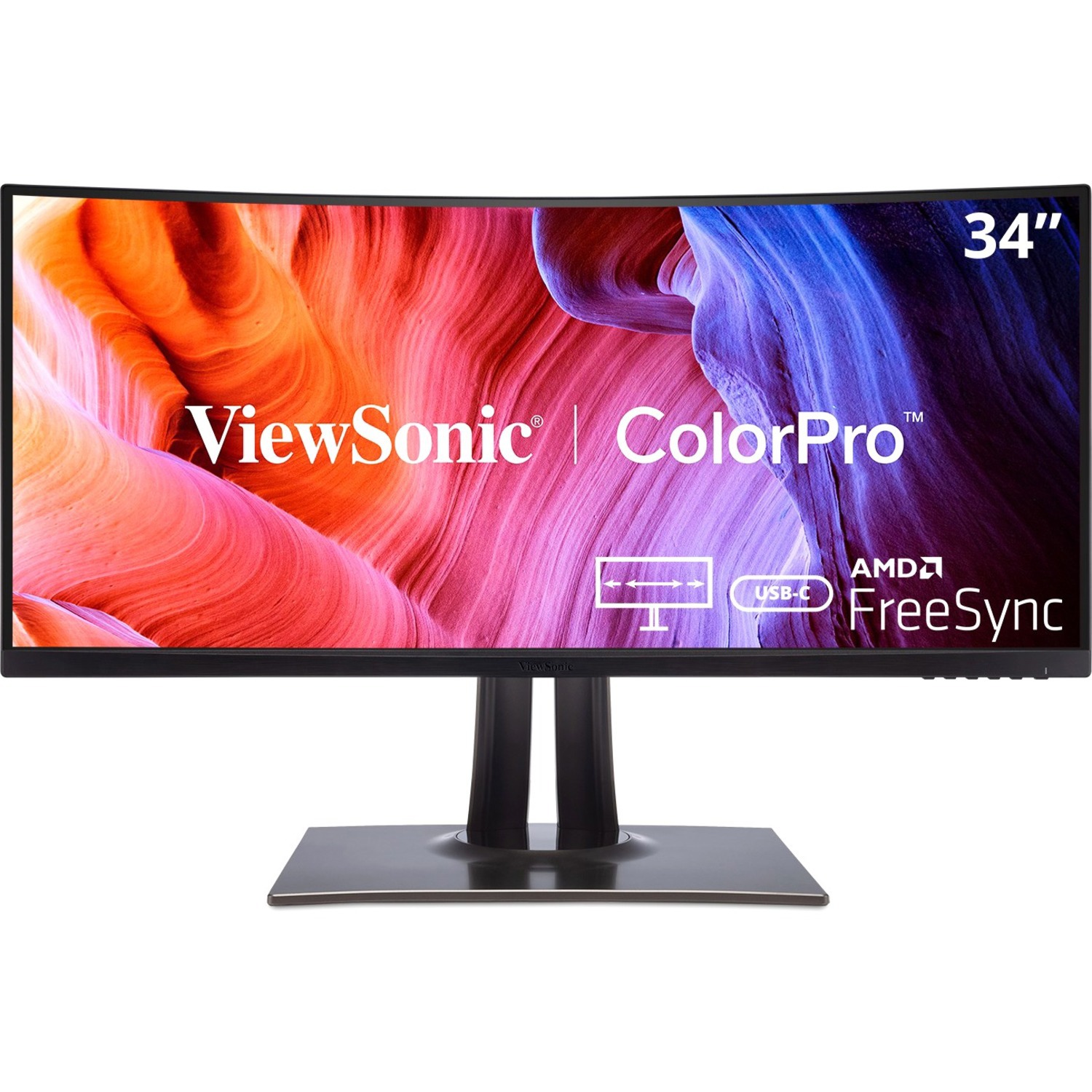 ViewSonic ColorPro VP3481a 34" Class UWQHD Gebogen scherm LED monitor - 21:9