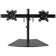 StarTech.com Dual Monitor Stand, Horizontal, For up to 24" (17.6lb/8kg) VESA Monitors, Black, Adjustable Monitor Stand, Steel & Aluminum