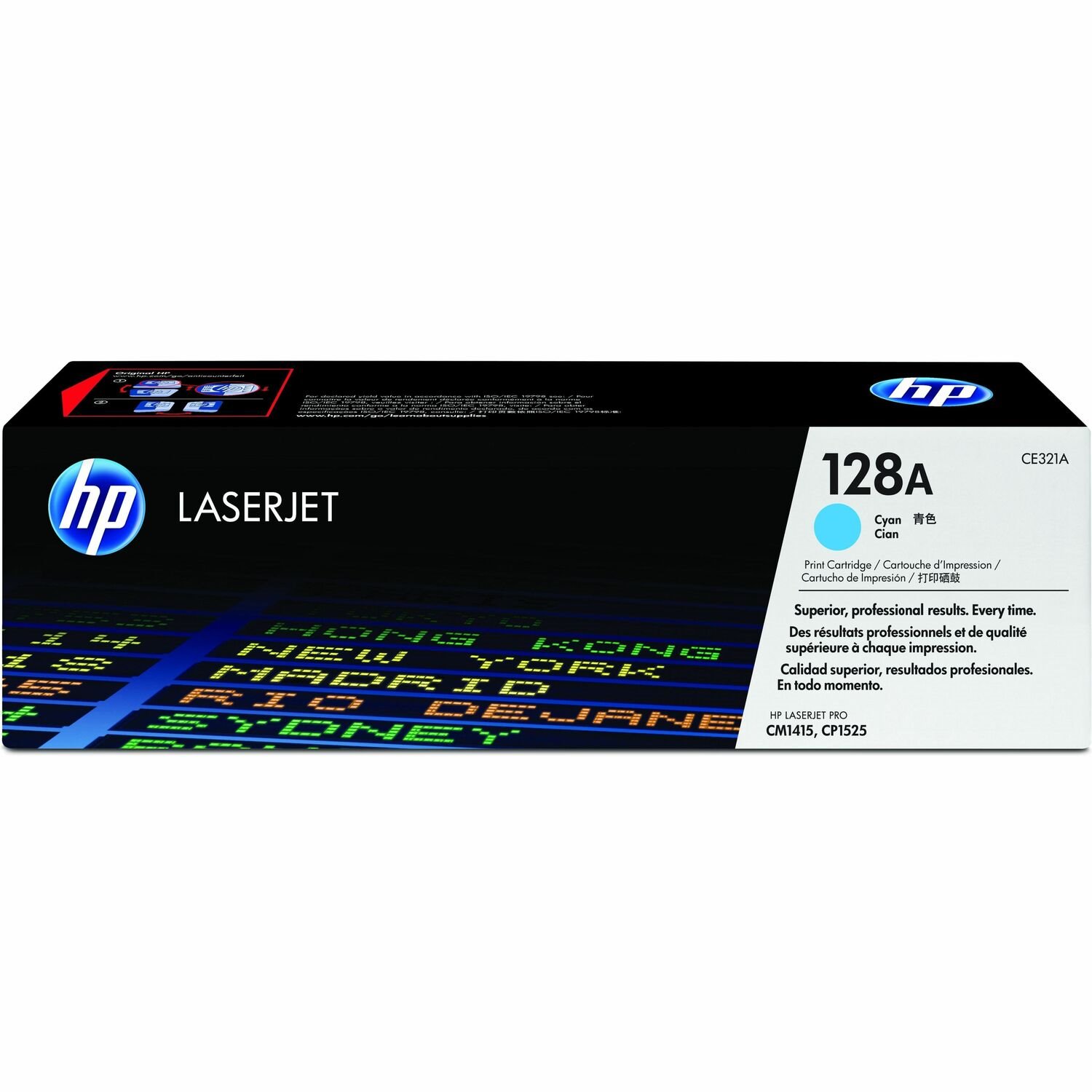 HP 128A (CE321A) Standard Kapazität Laserdruck Tonerkartusche - Cyan - Original - Einzelpackung - 1 Each