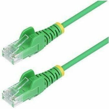 StarTech.com 2.5m Green Slim CAT6 Ethernet Cable, Snagless RJ45, UTP, LSZH, 28AWG Pure Bare Copper, Slim Network Patch Cord, Fluke Tested