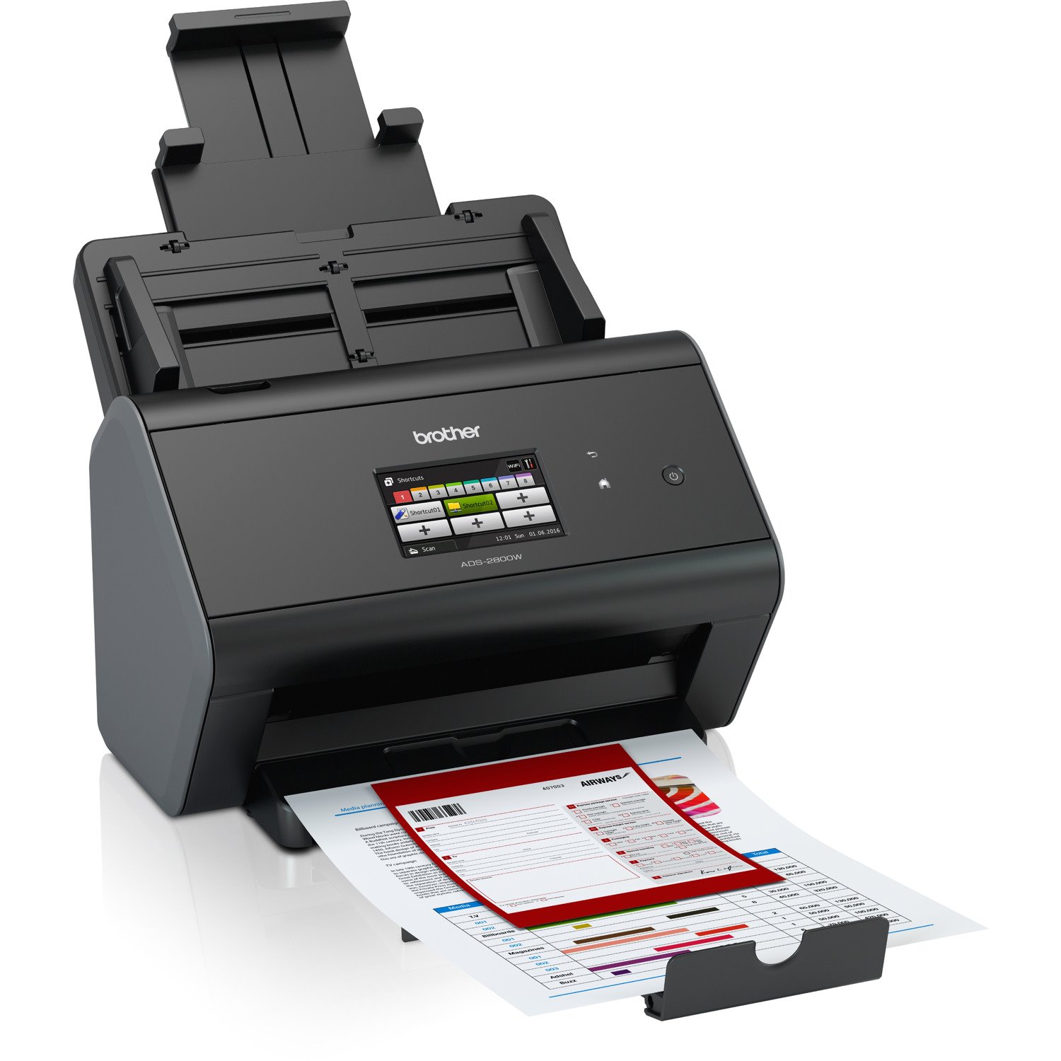 Brother ImageCenter ADS-2800W Sheetfed Scanner - 600 dpi Optical