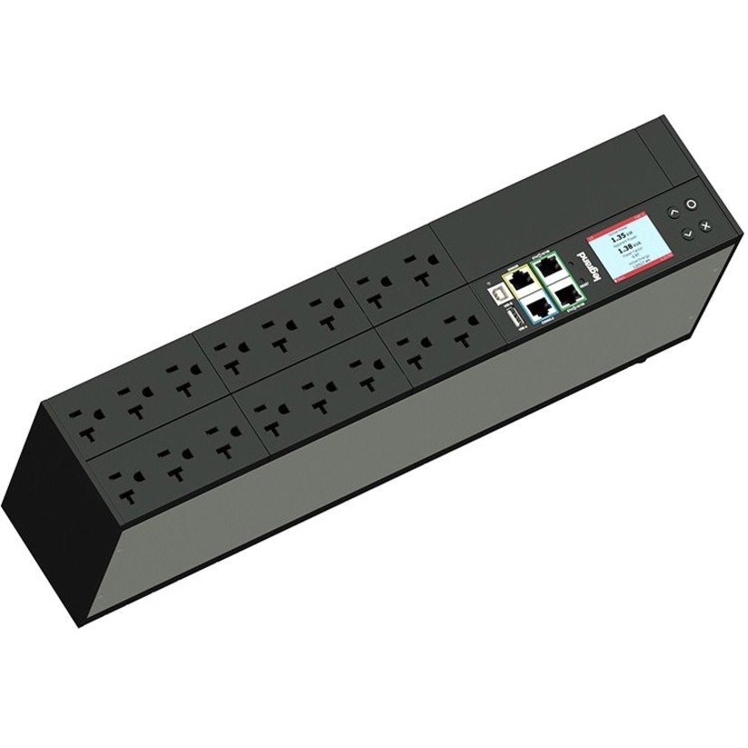 Legrand Rack PDU, Network Metered, ZeroU, 12A, 120V, (10) 5-20R, 5-15P Cord