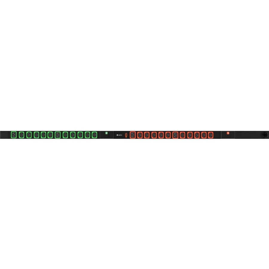 Vertiv Geist Basic Rack PDU 14240246 - (20) C13|(4) C19|32A|230V|3m power cord 2P+E (IP44)|7.3kW|Black (14240246)