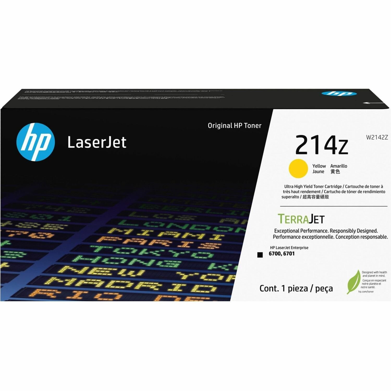 HP 214Z Original Laser Toner Cartridge - Yellow - 1 Each