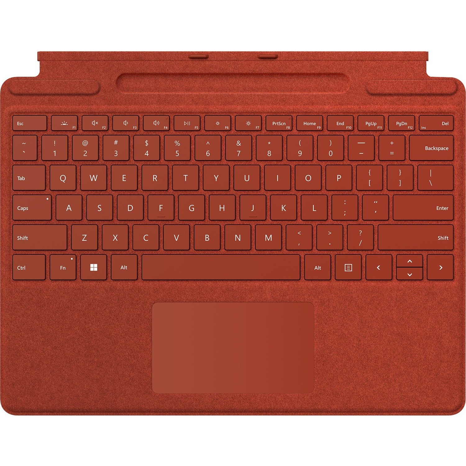 Microsoft Signature Keyboard/Cover Case for 13" Microsoft Surface Pro 8, Surface Pro X Tablet - Poppy Red