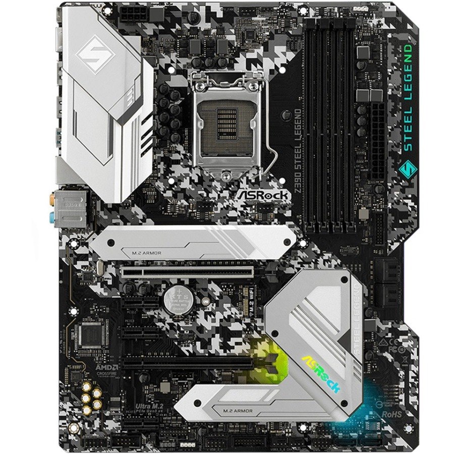 ASRock Z390 Steel Legend Desktop Motherboard - Intel Z390 Chipset - Socket H4 LGA-1151 - Intel Optane Memory Ready - ATX