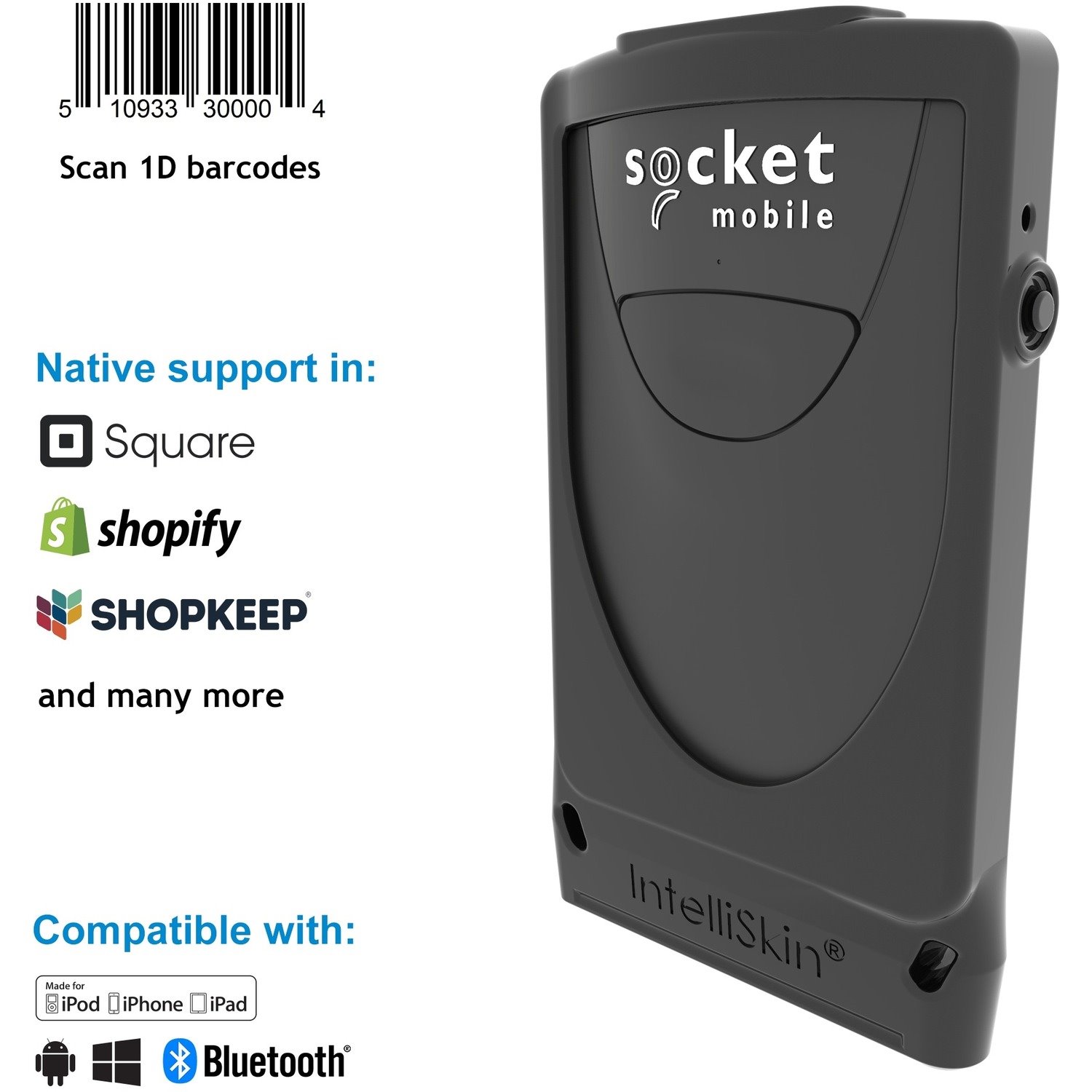 Socket Mobile DuraScan D800 Handheld Barcode Scanner - Wireless Connectivity