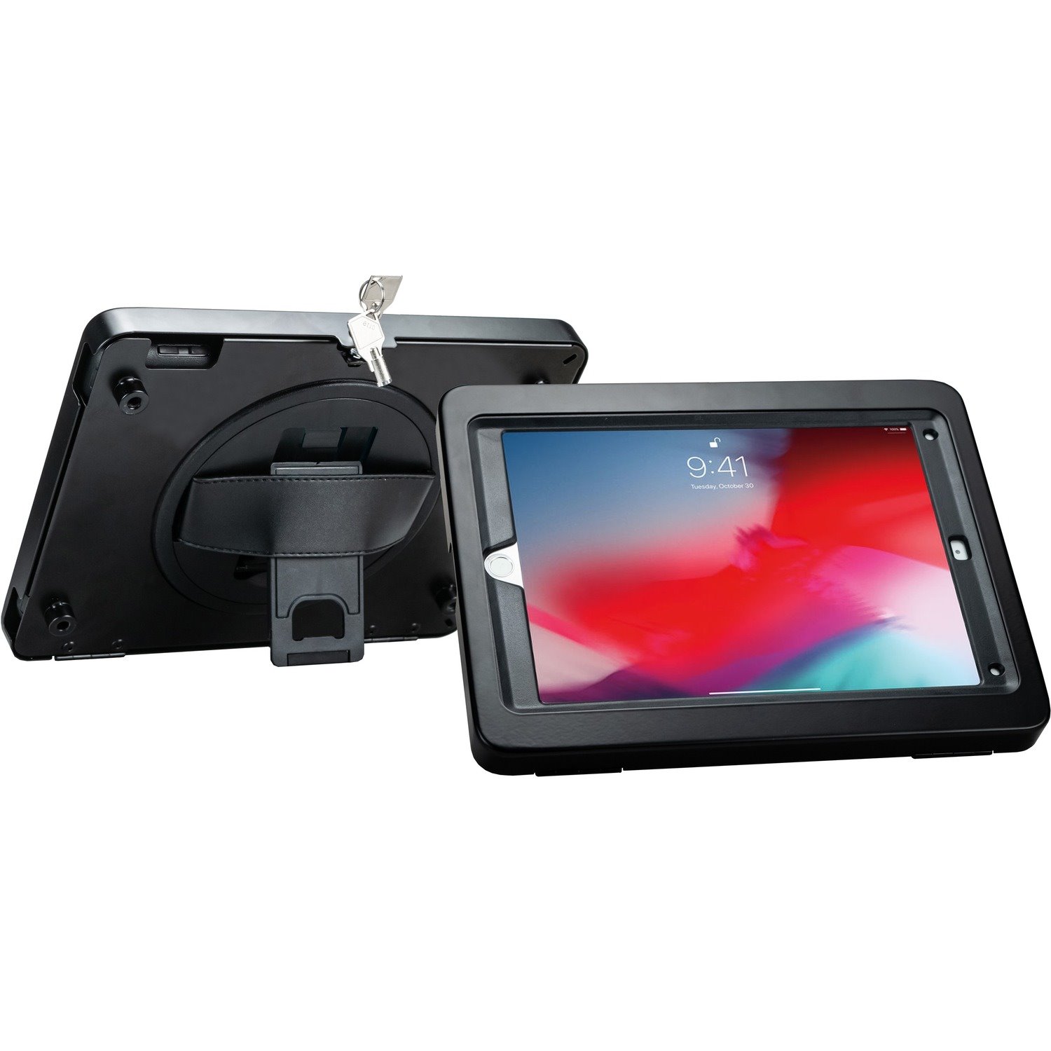 CTA Digital Kickstand Handgrip Case for iPad with Security Enclosure Jacket