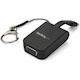 StarTech.com Compact USB C to VGA Adapter - 1080p Active USB Type-C to VGA Display Converter w/ Keychain Ring - Thunderbolt 3 Compatible