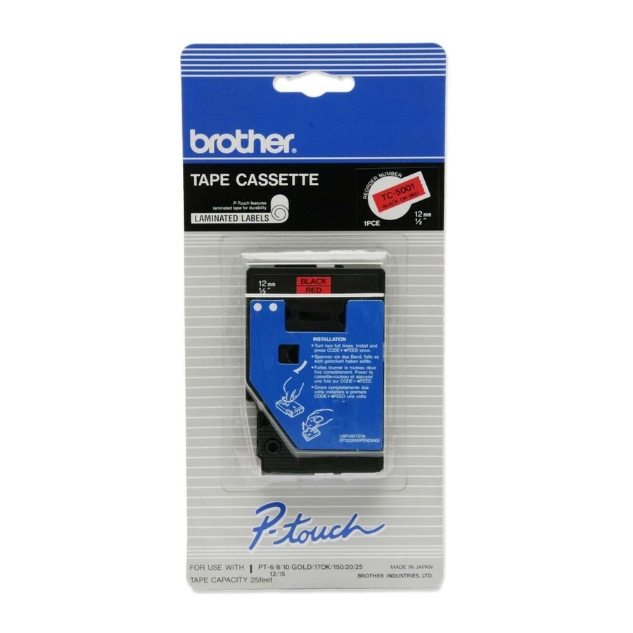 Brother P-touch 12mm Laminated Tape