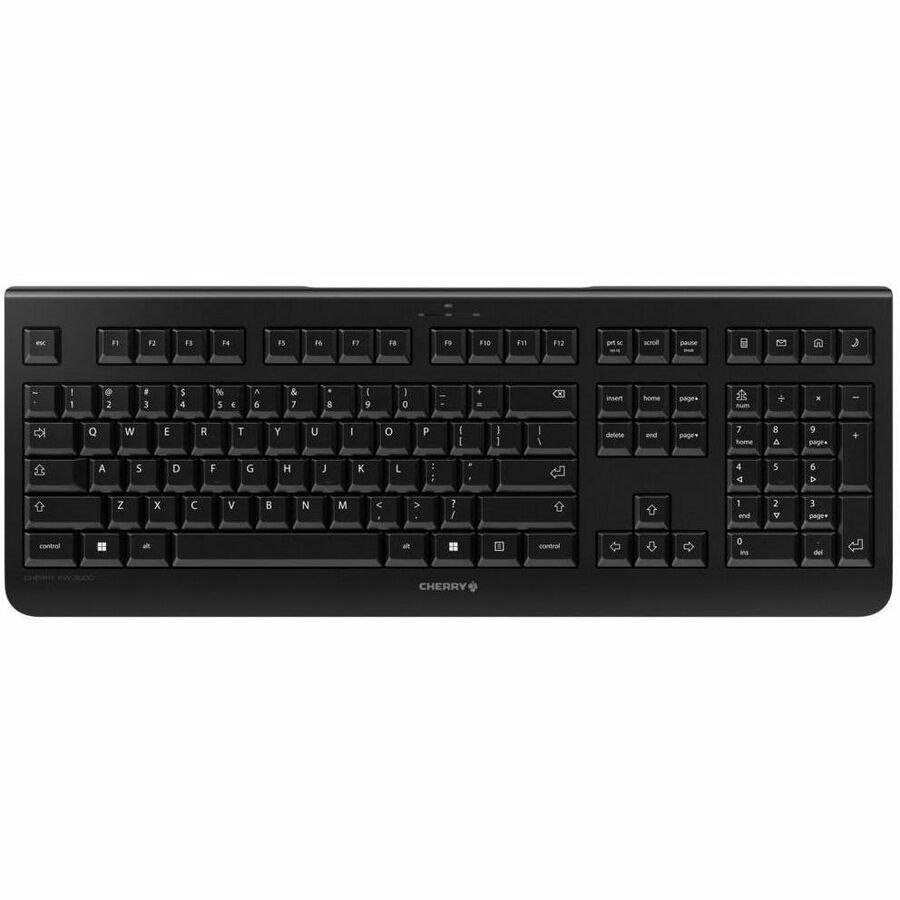 CHERRY KW 3000 Keyboard - Wireless Connectivity - USB 2.0 Type A Interface - German - Black
