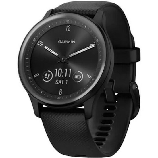 Garmin v&iacute;vomove Sport Smart Watch - 40 mm Case Height - 40 mm Case Width - Black, Slate Body Color - Fiber Reinforced Polymer Case Material - Silicone Band Material