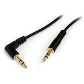StarTech.com 1 ft Slim 3.5mm to Right Angle Stereo Audio Cable - M/M