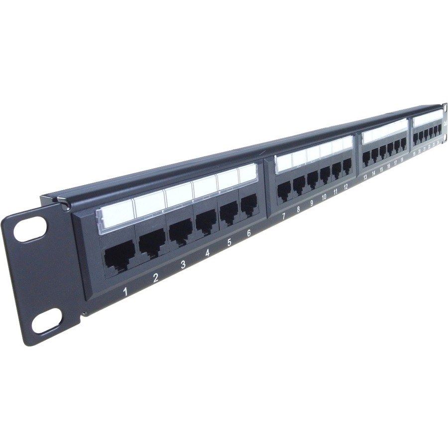 Computer Gear 24 Port(s) Network Patch Panel - Black