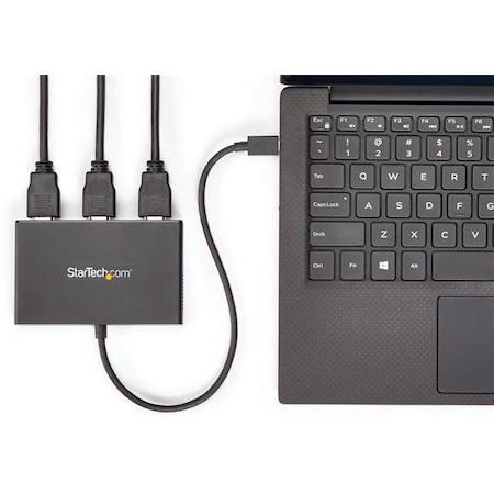 StarTech.com 3-Port USB-C Multi-Monitor Adapter, Type-C to 3x HDMI MST Hub, Triple 1080p HDMI Laptop Display Extender / Splitter, Windows
