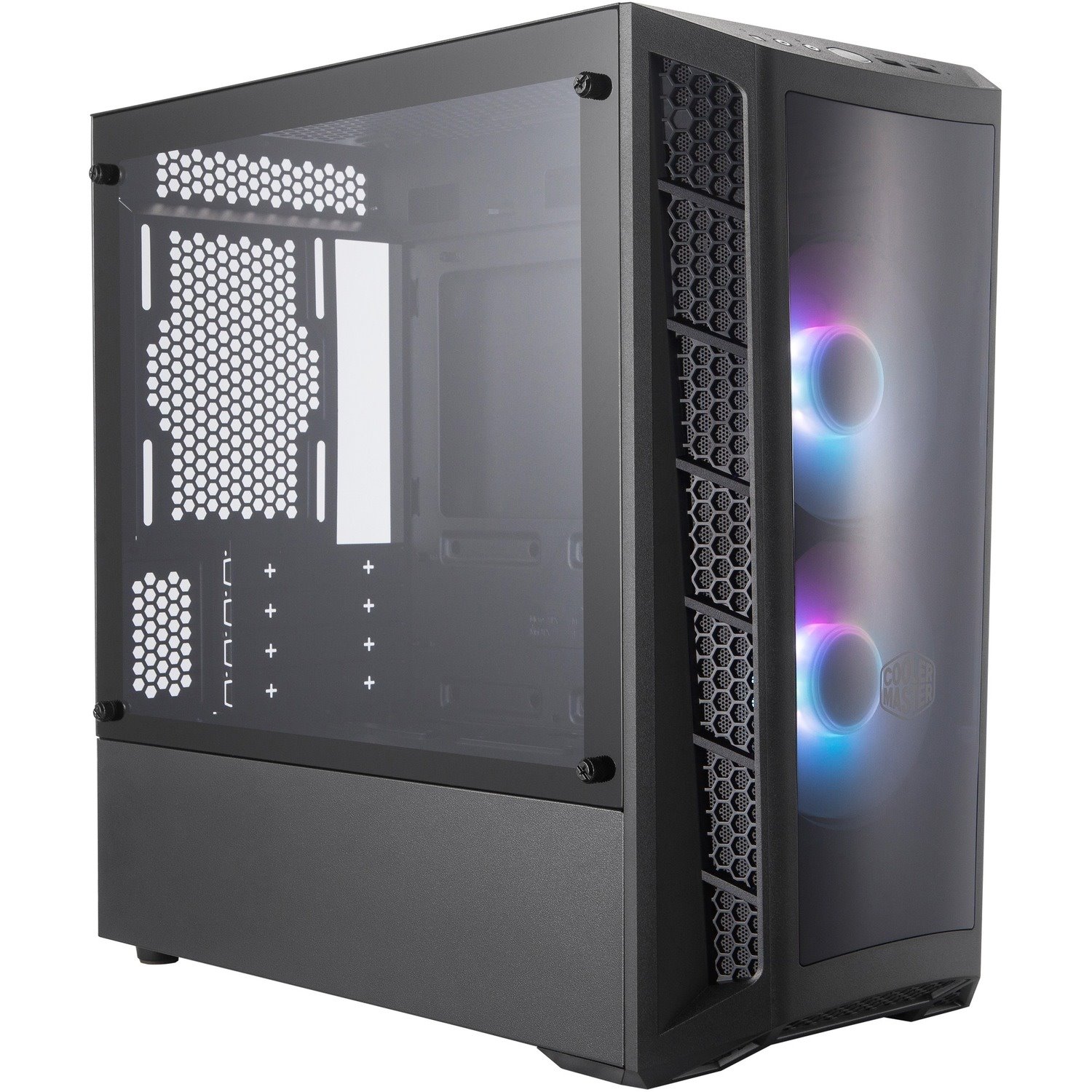 Cooler Master MasterBox MCB-B320L-KGNN-S02 Computer Case - Micro ATX, Mini ITX Motherboard Supported - Mini-tower - Plastic, Mesh, Tempered Glass - Black