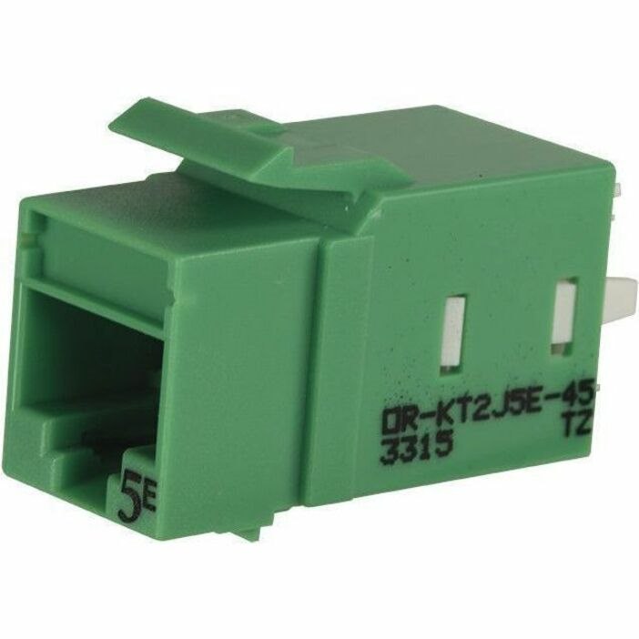 Ortronics Category 5e Keystone Jack, Lacing Cap Termination, Green