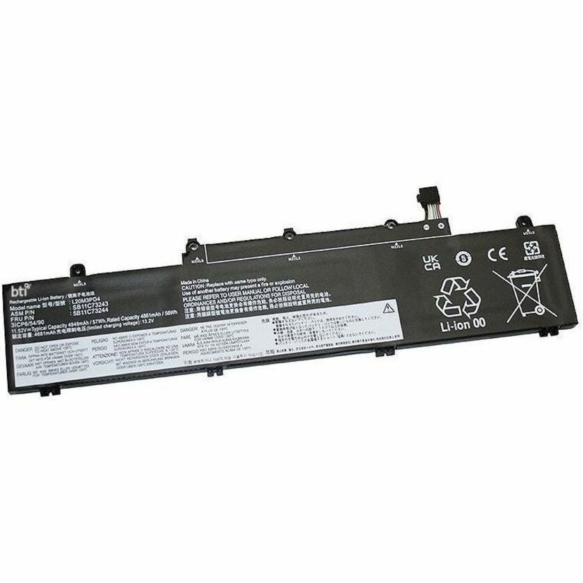 BTI L20M3PD4-BTI 3-CELL 11.52V LI-ION BATTERY L20M3PD4, SB11C73243, 5B11C73244, 5B11C73245, L20C3PD4, SB11C73240, 5B11E24665