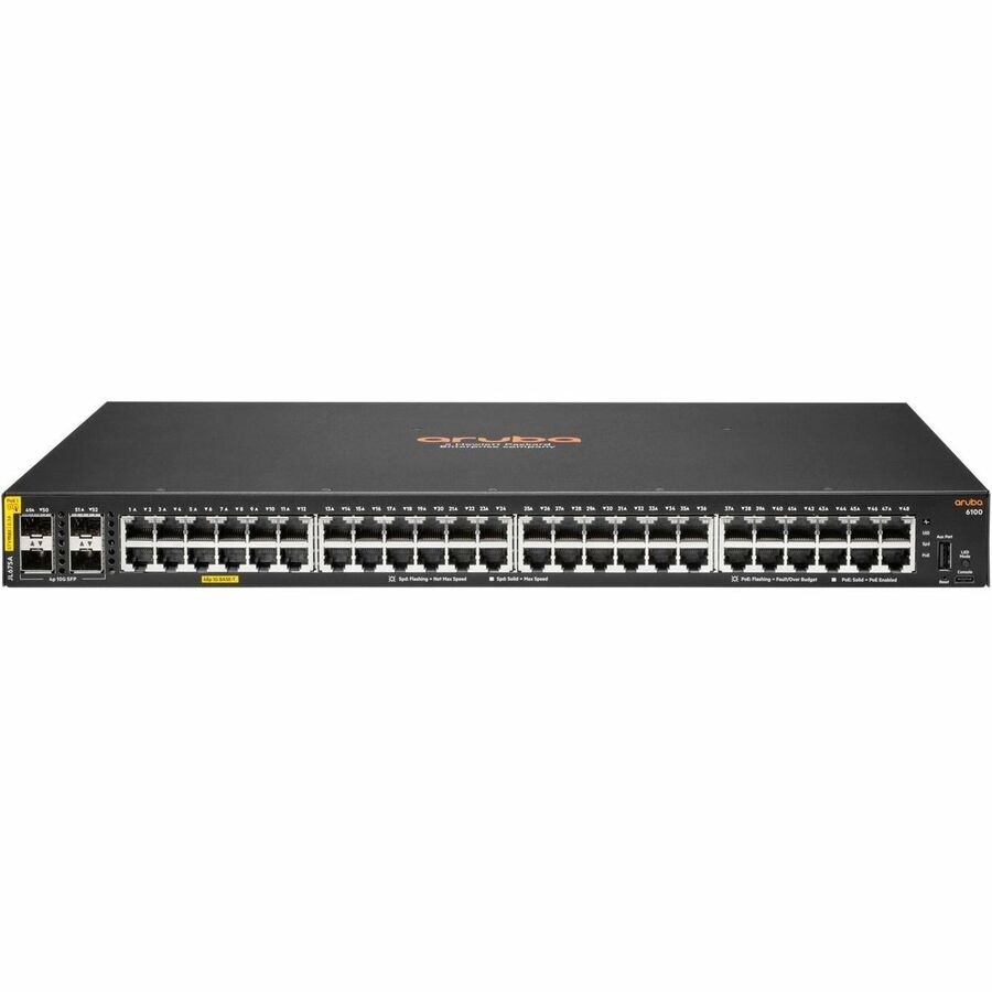 HPE 6100 48G Class4 PoE 4SFP+ 370W Switch