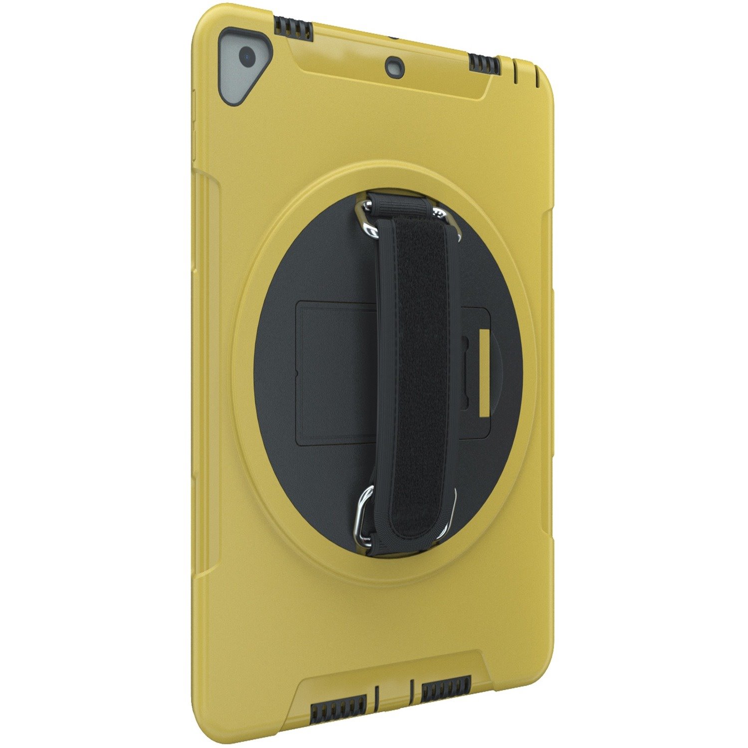 CTA Digital Protective Case with Build in 360Â&deg; Rotatable Grip Kickstand for iPad 7th/ 8th/ 9th Gen 10.2, iPad Air 3, iPad Pro 10.5, Yellow