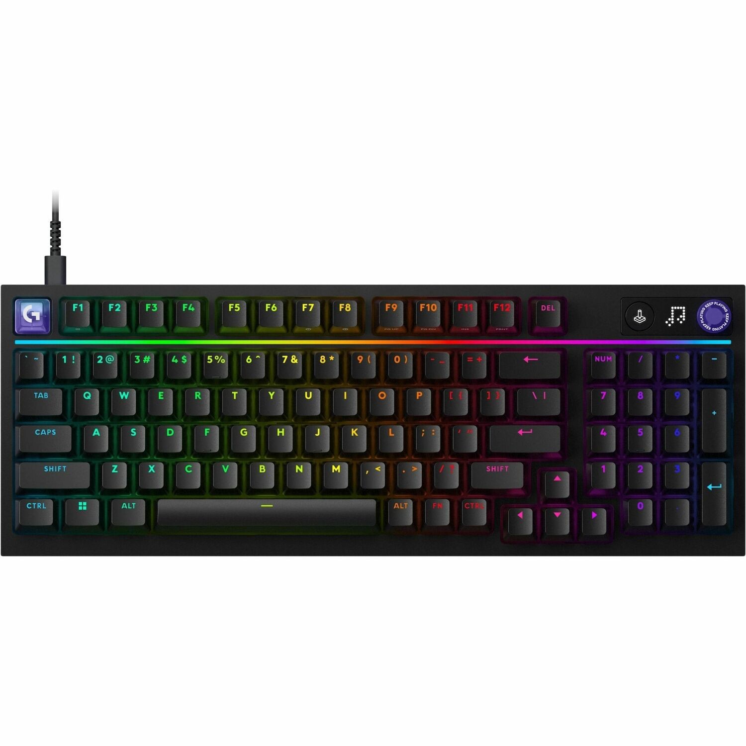 Logitech G G316 X 98 Gaming-Tastatur - Kabel Konnektivit�t - USB Typ-A Schnittstelle - RGB LED - Portugiesisch - Schwarz