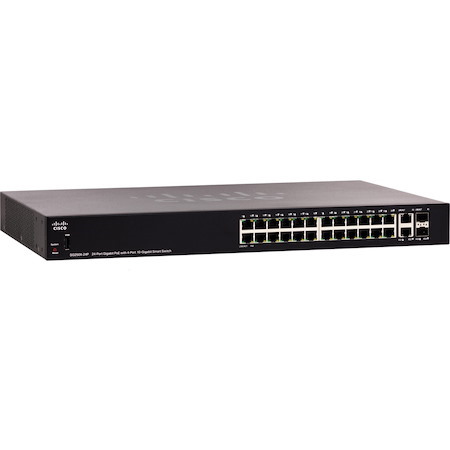 Cisco SG250X-24P Gigabit PoE with 4-Port 10-Gigabit Smart Switch