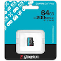 Kingston Canvas Go! Plus 64 GB Class 10/UHS-I (U3) V30 microSDXC - 1 Pack