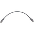 Eaton Tripp Lite Series Cat6a 10G Snagless Molded UTP Ethernet Cable (RJ45 M/M), PoE, Gray, 1 ft. (0.3 m)
