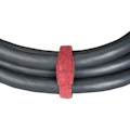Black Box Hook and Loop Cable Wrap - Plenum Rated, 0.5" x 8" , Maroon, 10-Pack