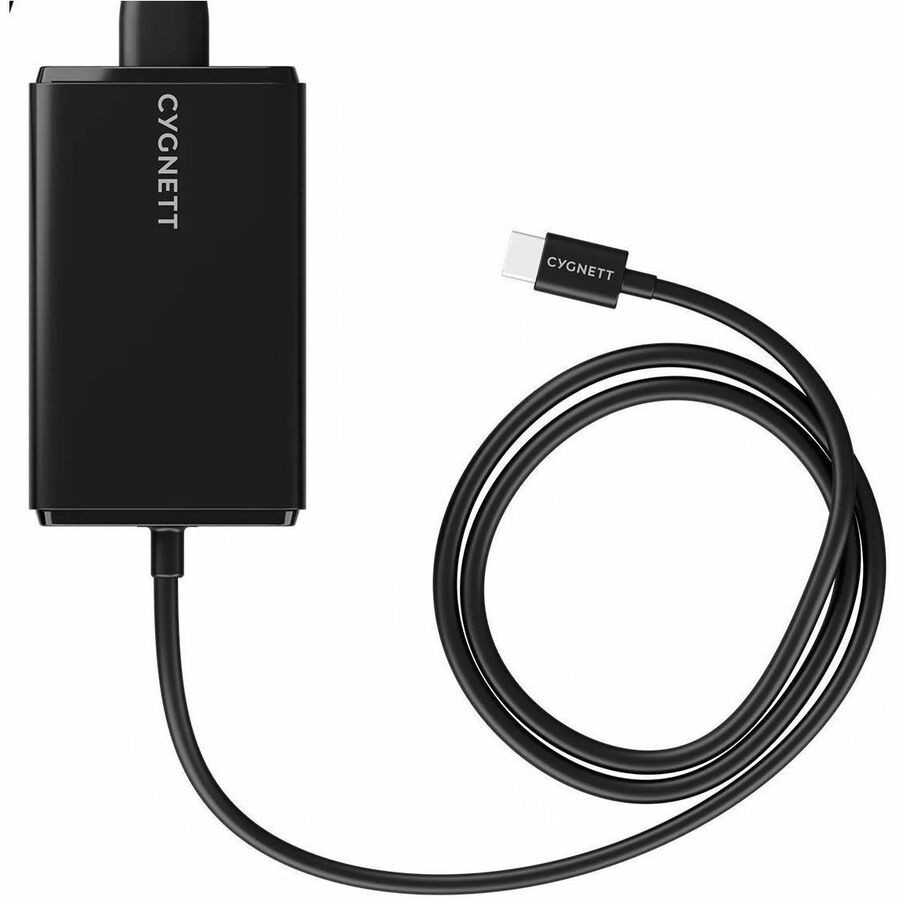 Cygnett PowerMaxx 100W PD GaN Laptop Charger With Integrated Usb-C Cable (1M) - Black(CY5072PDWCH), 1M Usb-C (100W), 2 Years Warranty