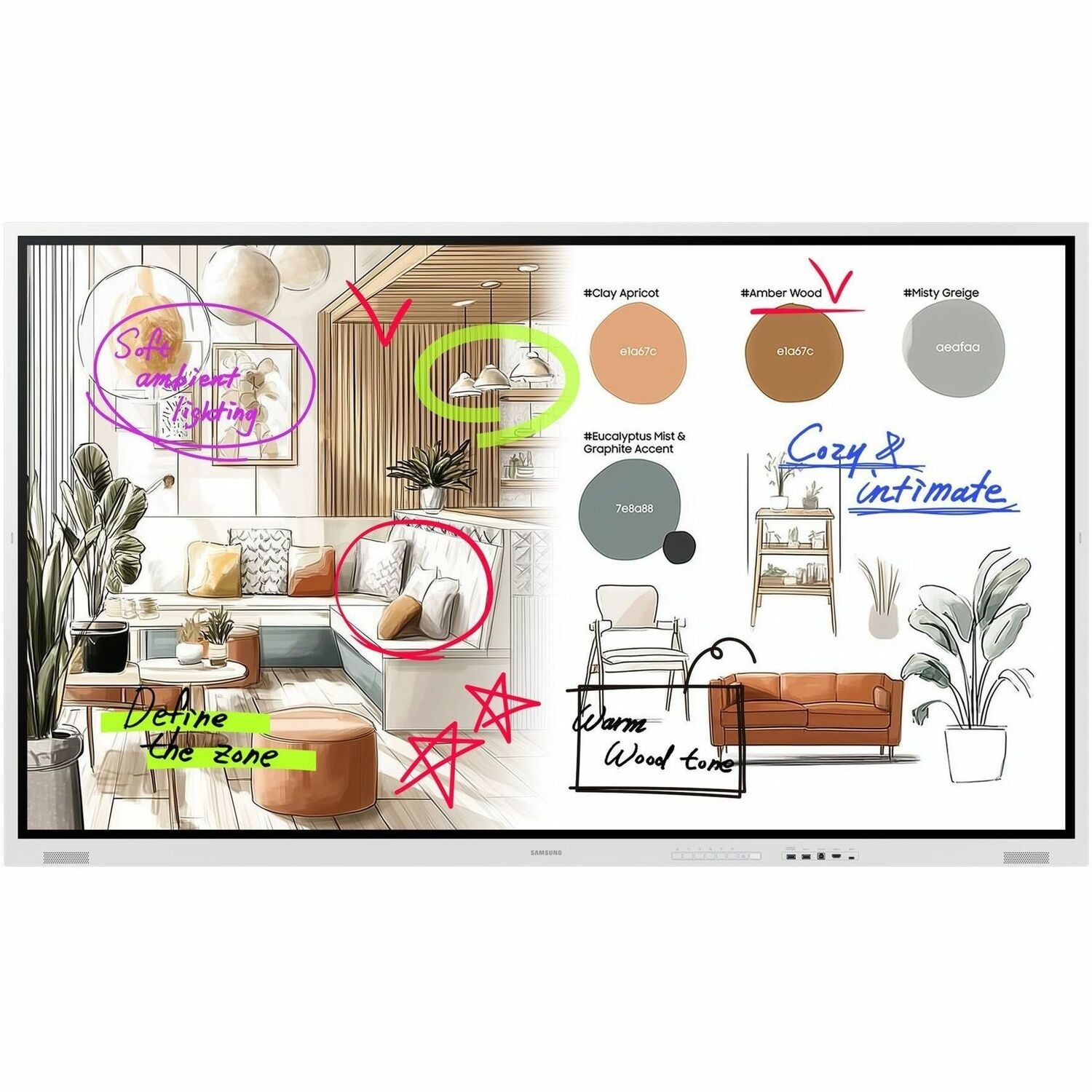 Samsung(Wmf-X) Flip Pro Interactive Display, 75" Uhd, 450Nits, Hdmi(2), Wifi, 12H/7D, 3YR