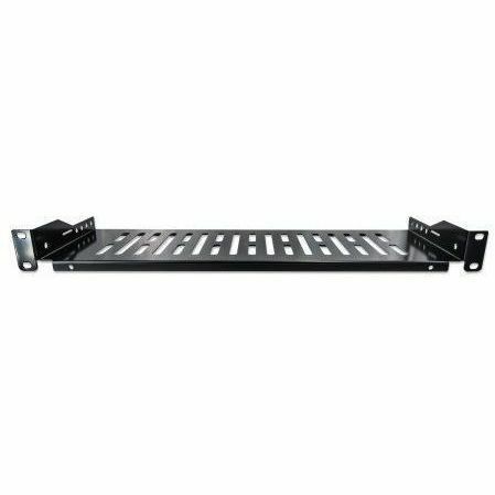 Intellinet 1U Rack-mountable Rack Shelf for Server, Networking, Rack - Jet Black