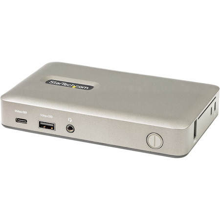 StarTech.com USB C Dock, USB-C to DisplayPort 4K 30Hz or VGA, 65W PD3.0, 4-Port USB 3.1 Gen 1 Hub, GbE, Universal USB C Docking Station