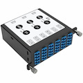 Eaton Tripp Lite Series 40/100Gb Singlemode Fiber Breakout Cassette, 40Gb to 4 x 10Gb, 100Gb to 4 x 25Gb, (x3) 8-Fiber MTP/MPO (APC) to (x12) LC (UPC) Duplex 9/125, N484 Chassis