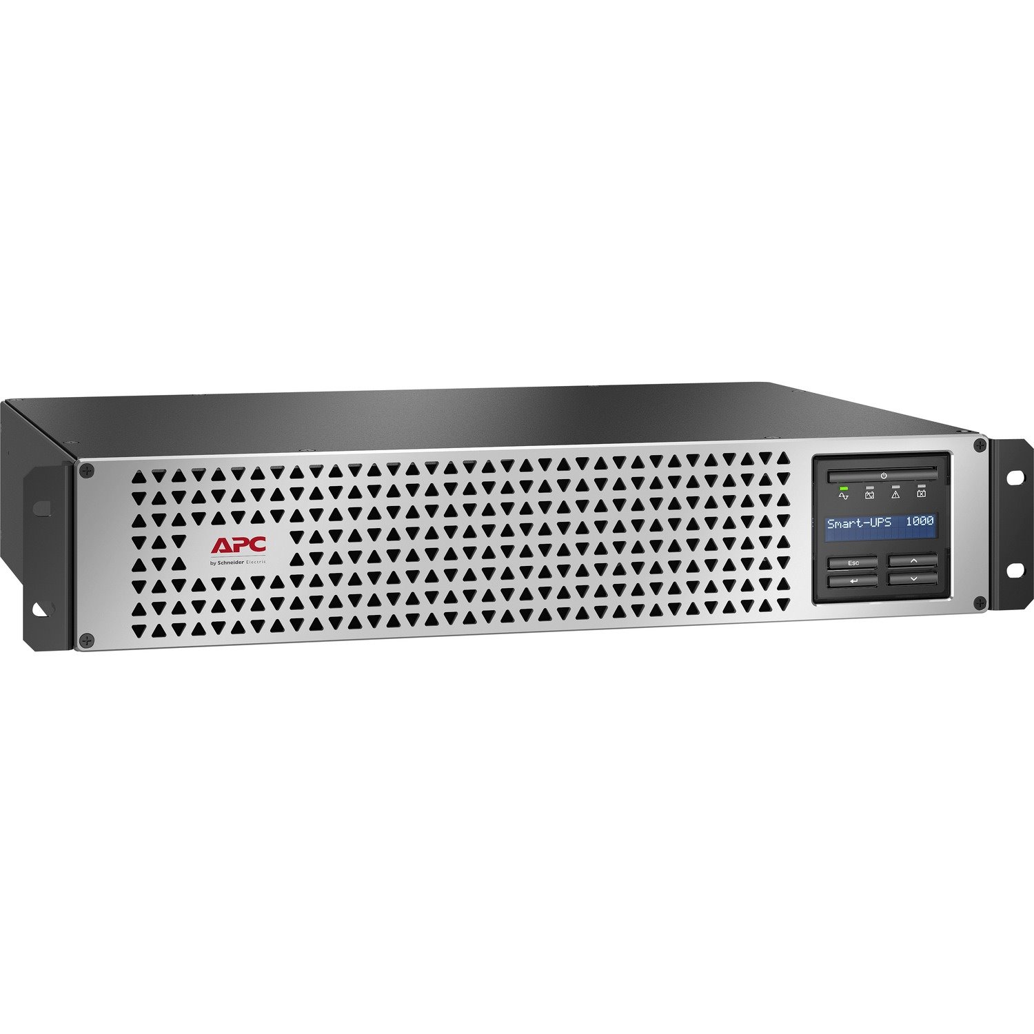 APC Smart-UPS, Line Interactive, 1000VA, Lithium-ion, Rack/Tower, 2U, 120V, 6x NEMA 5-15R outlets, SmartConnect Port+SmartSlot, Short Depth, AVR, LCD