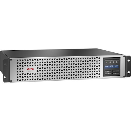 APC Smart-UPS, Line Interactive, 1000VA, Lithium-ion, Rackmount 2U, 120V, 6x NEMA 5-15R outlets, SmartConnect Port+SmartSlot, Short Depth, AVR, LCD