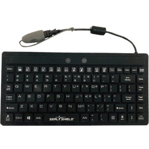 Seal Shield S89G Keyboard - Cable Connectivity - USB Interface - English (US) - QWERTY Layout - Black