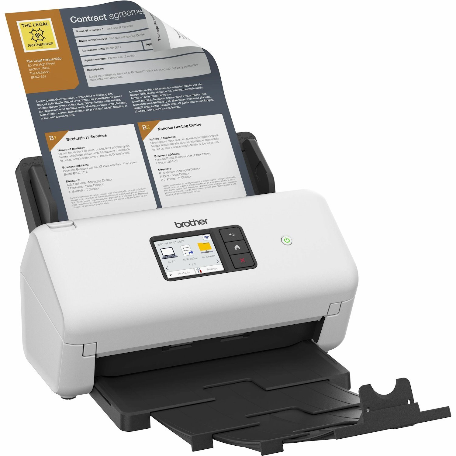 Brother ADS-3350W Sheetfed Scanner - 600 x 600 dpi Optical