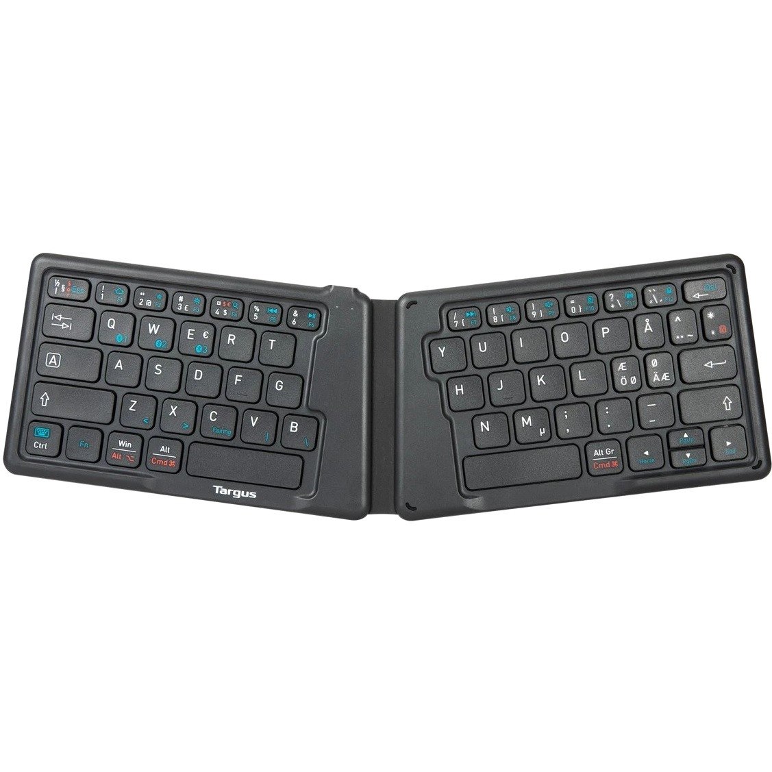 Targus AKF003NO Keyboard - Wireless Connectivity - Nordic - QWERTY Layout - Black