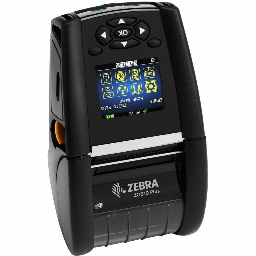 Zebra ZQ610 Plus Single Sided Retail, Transportation & Logistic, Mobile, Warehouse Direct Thermal Printer - Monochrome - Portable - Label/Receipt Print - Bluetooth - Wireless LAN - Near Field Communication (NFC)