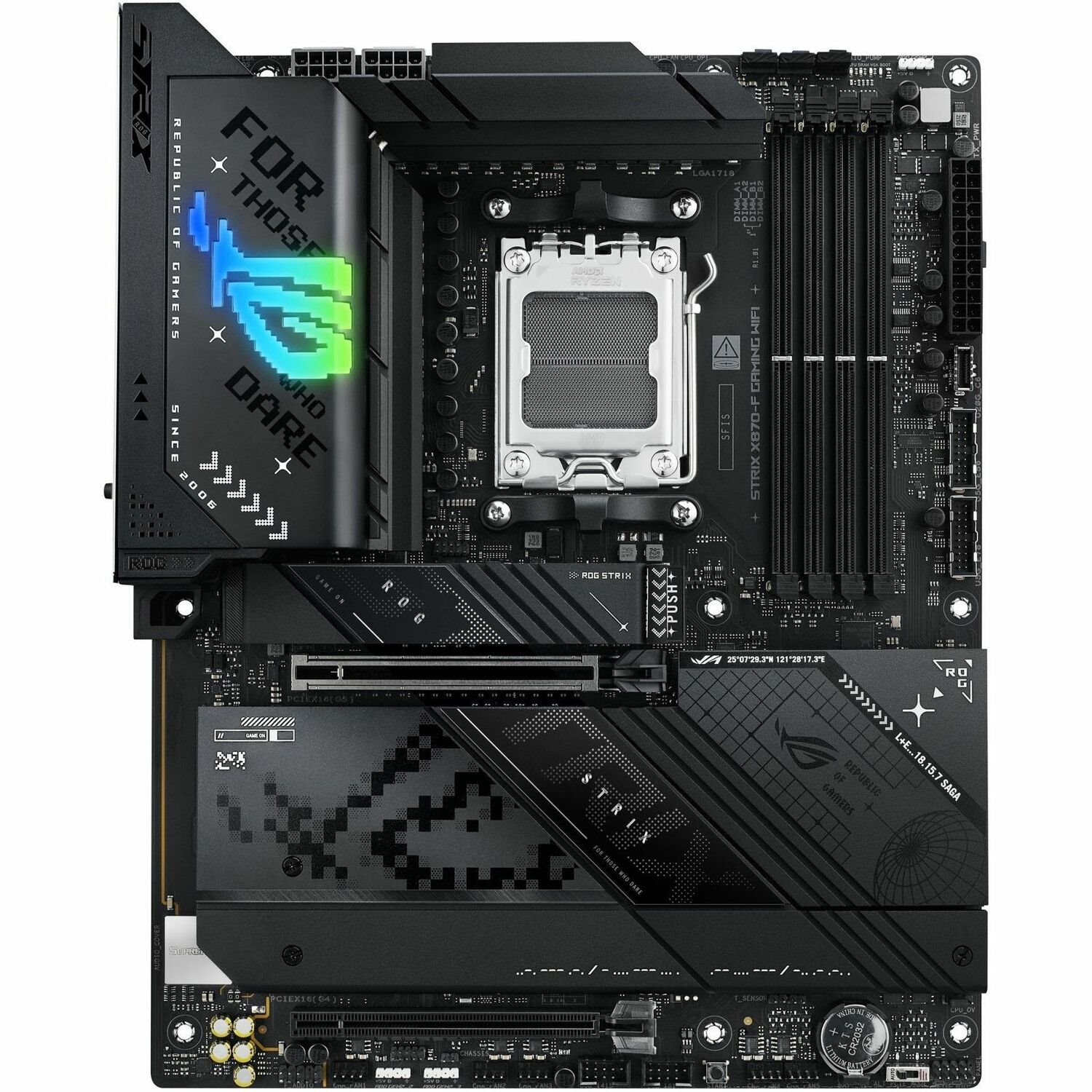 Asus ROG Strix X870-F GAMING WIFI Gaming Desktop Motherboard - AMD X870 Chipset - Socket AM5 - ATX