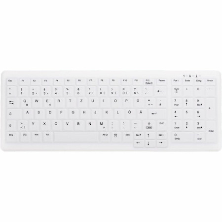 Active Key Keyboard - Wireless Connectivity - USB 1.1 Type A Interface - English (UK) - White