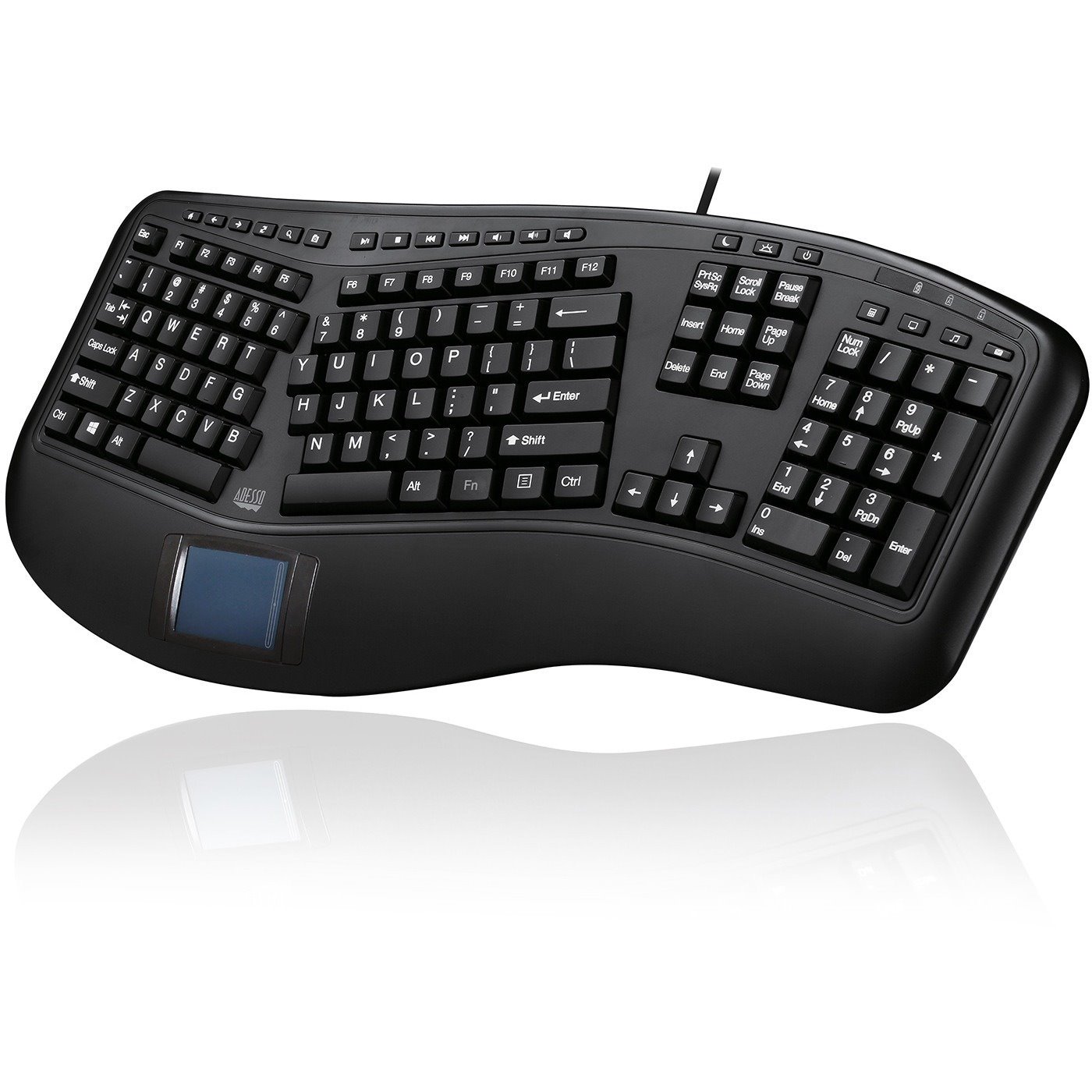 Adesso Tru-Form Ergonomic Touchpad Keyboard