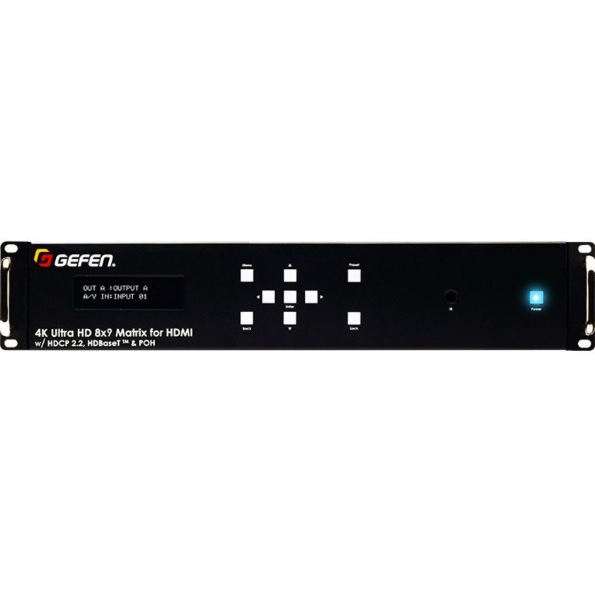Gefen 4K Ultra HD 8x9 Matrix for HDMI w/ HDCP 2.2, HDBaseT and POH