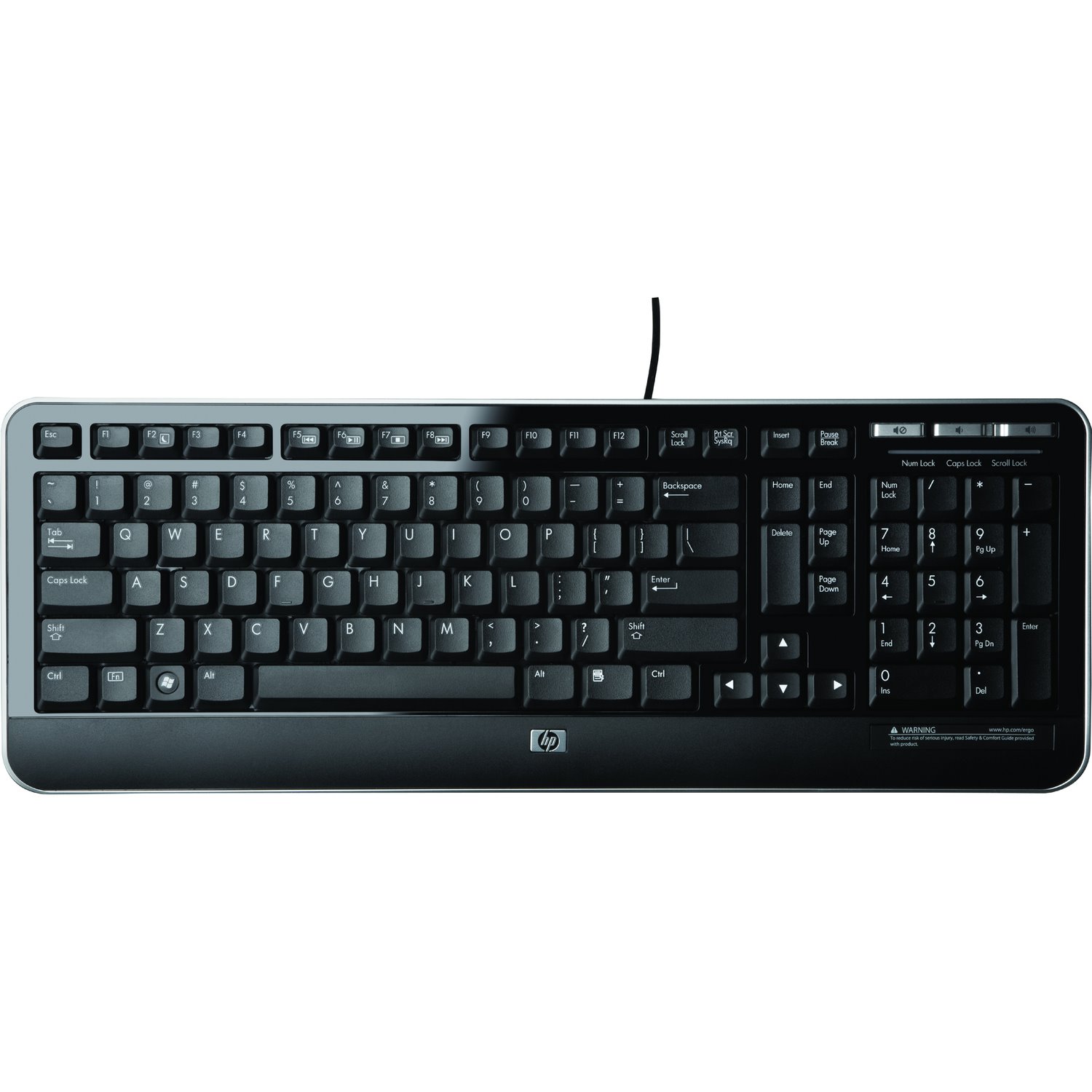 HP Keyboard - Cable Connectivity - USB Interface - English (US)