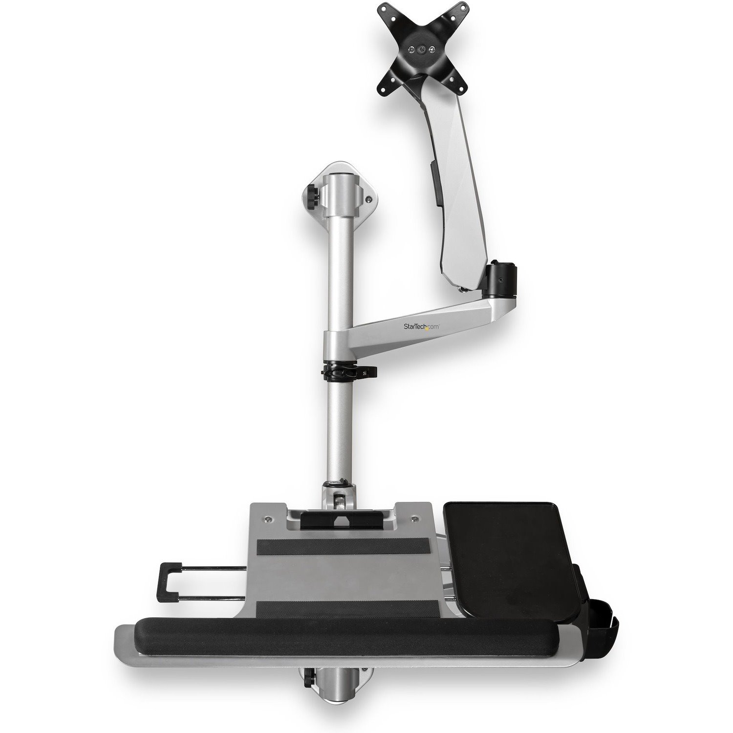 StarTech.com Wandmonteerbare computer werkplek - zit sta bureau met monitor arm voor enkel scherm tot 30" - premium - toetsenbord houder