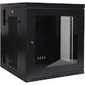 Eaton Tripp Lite Series SmartRack 12U Low-Profile Switch-Depth Wall-Mount Small Rack Enclosure, Clear Acrylic Window, Hinged Back