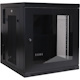 Eaton Tripp Lite Series SmartRack 12U Low-Profile Switch-Depth Wall-Mount Small Rack Enclosure, Clear Acrylic Window, Hinged Back