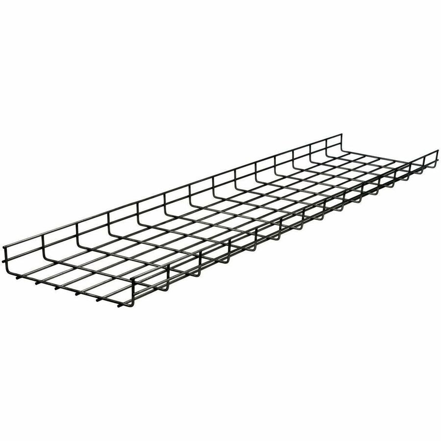Hubbell Wire Basket Tray, 4" x 6" x 118" , Round, Black