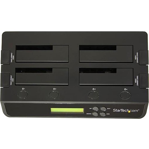 StarTech.com 4-Bay Hard Drive Duplicator and Eraser, Standalone HDD/SSD Cloner and Disk Eraser, USB 3.0 / eSATA to SATA Docking Station